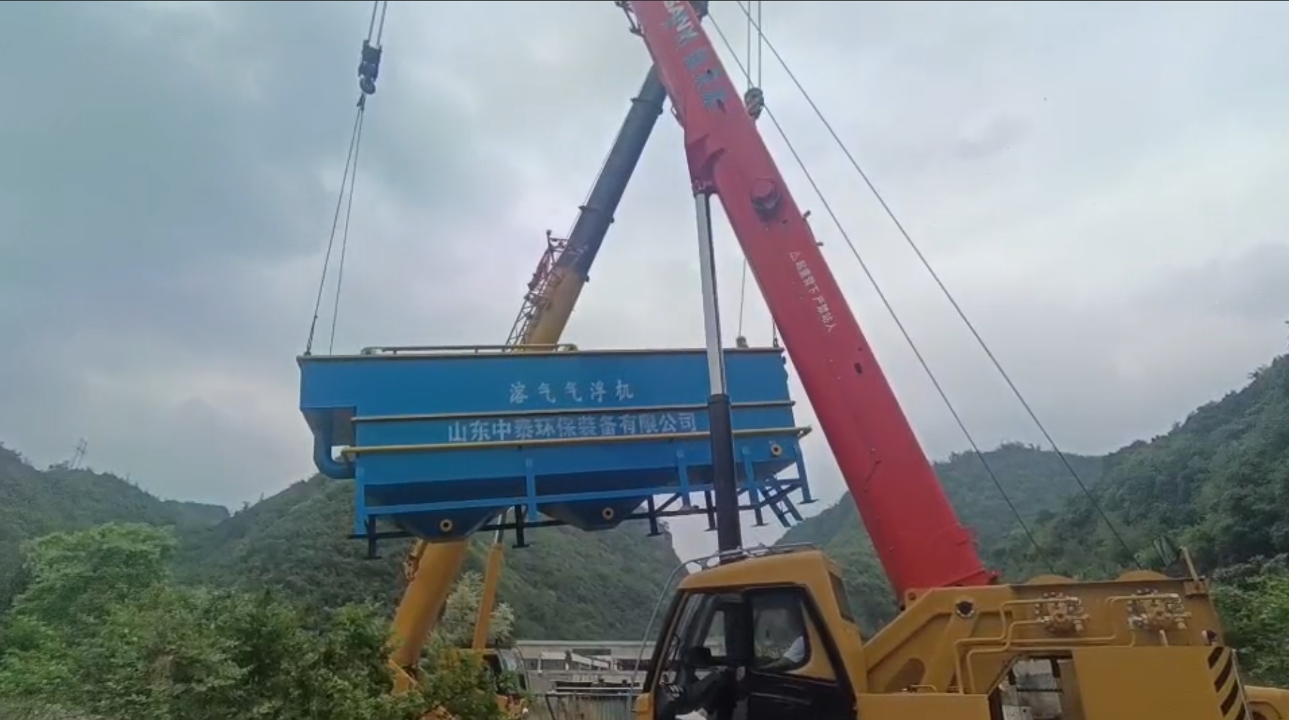 氣浮機，高效氣浮機，溶氣氣浮機，氣浮機安裝現(xiàn)場